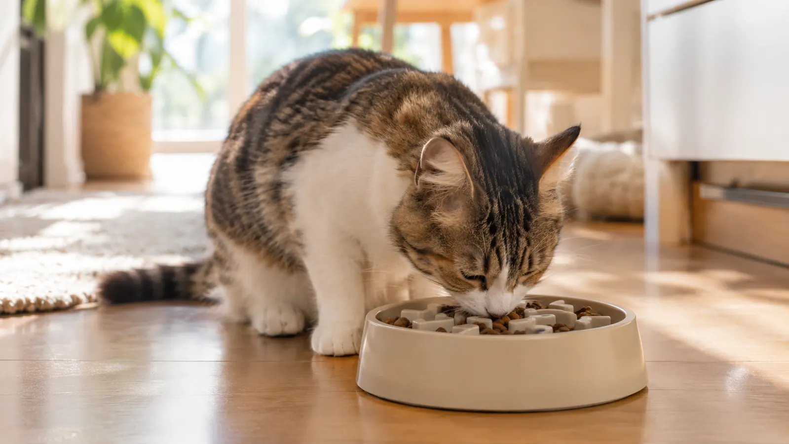 How to Handle a Cat Who Gulps Her Food with the Catstages Slow Feeder Bowl