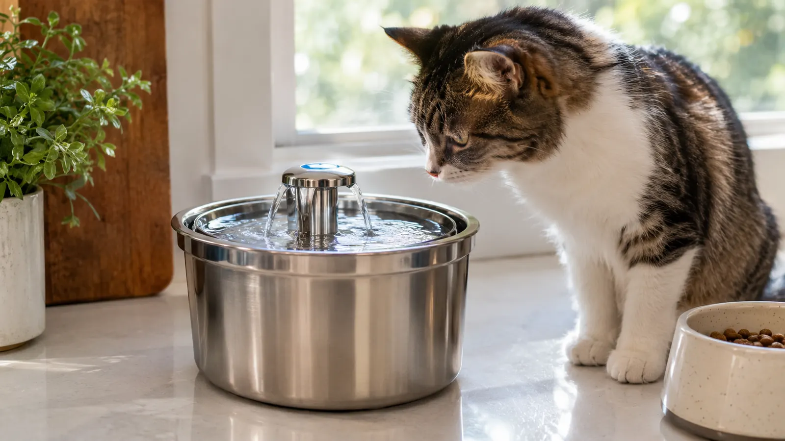 Stainless Steel Cat Water Fountain Review: Months of Daily Use with an 11-Year-Old Tabby